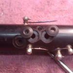 Riparazione chiusura crepa trilli su oboe in ebano